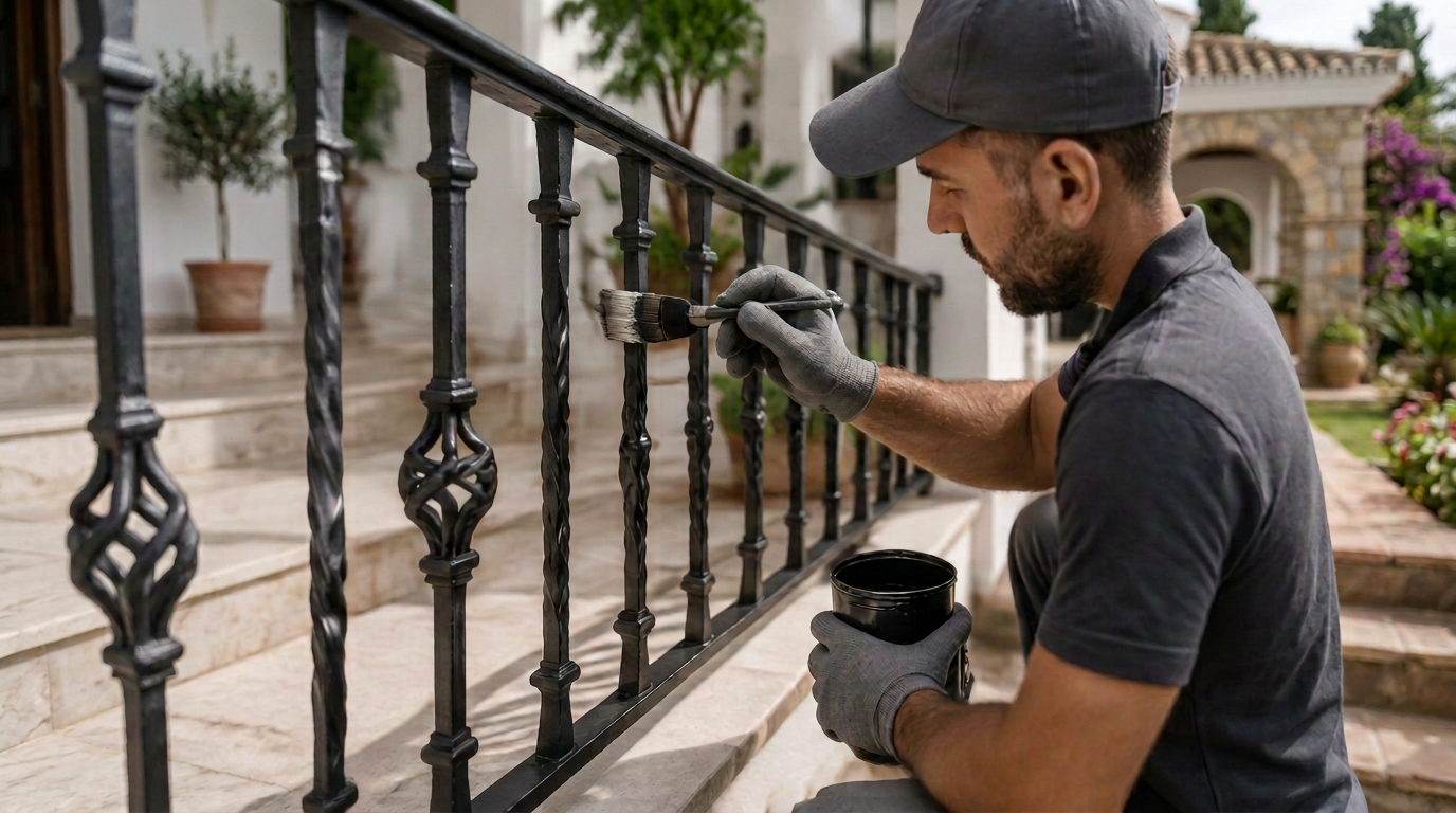Tratamiento antióxido de rejas y barandillas en Marbella